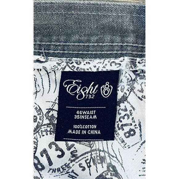 Eight 732 Jeans Mens 46x35 Relaxed Baggy Gray Heavy Denim Urban Streetwear Y2K - Picture 10 of 12